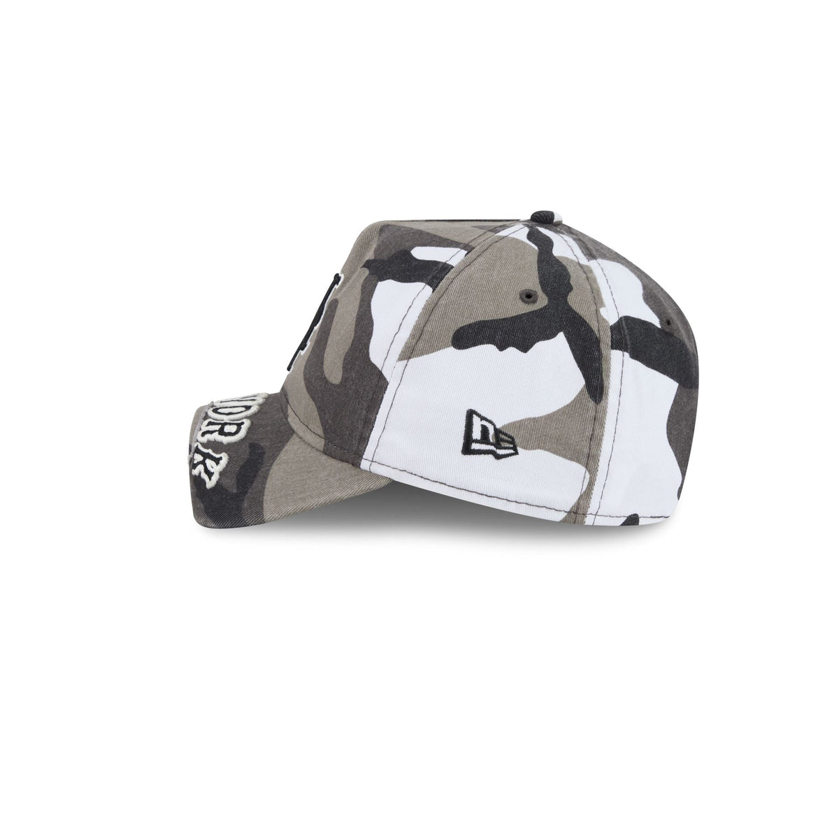 New York Mets Washed Camo 9FORTY A-Frame Unstructured Cut-Off Visor Snapback Hat