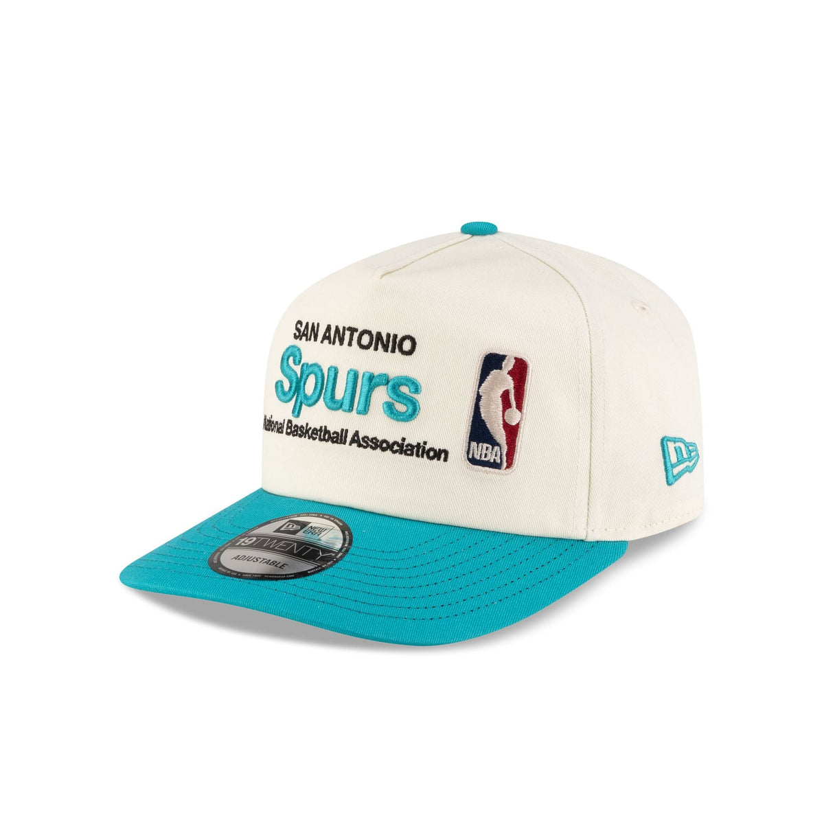 San Antonio Spurs 1989-2002 Hardwood Classics Sign Stack Chrome White 19TWENTY Adjustable Hat