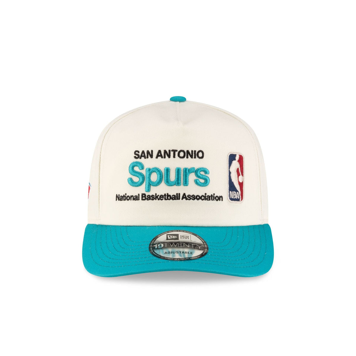 San Antonio Spurs 1989-2002 Hardwood Classics Sign Stack Chrome White 19TWENTY Adjustable Hat