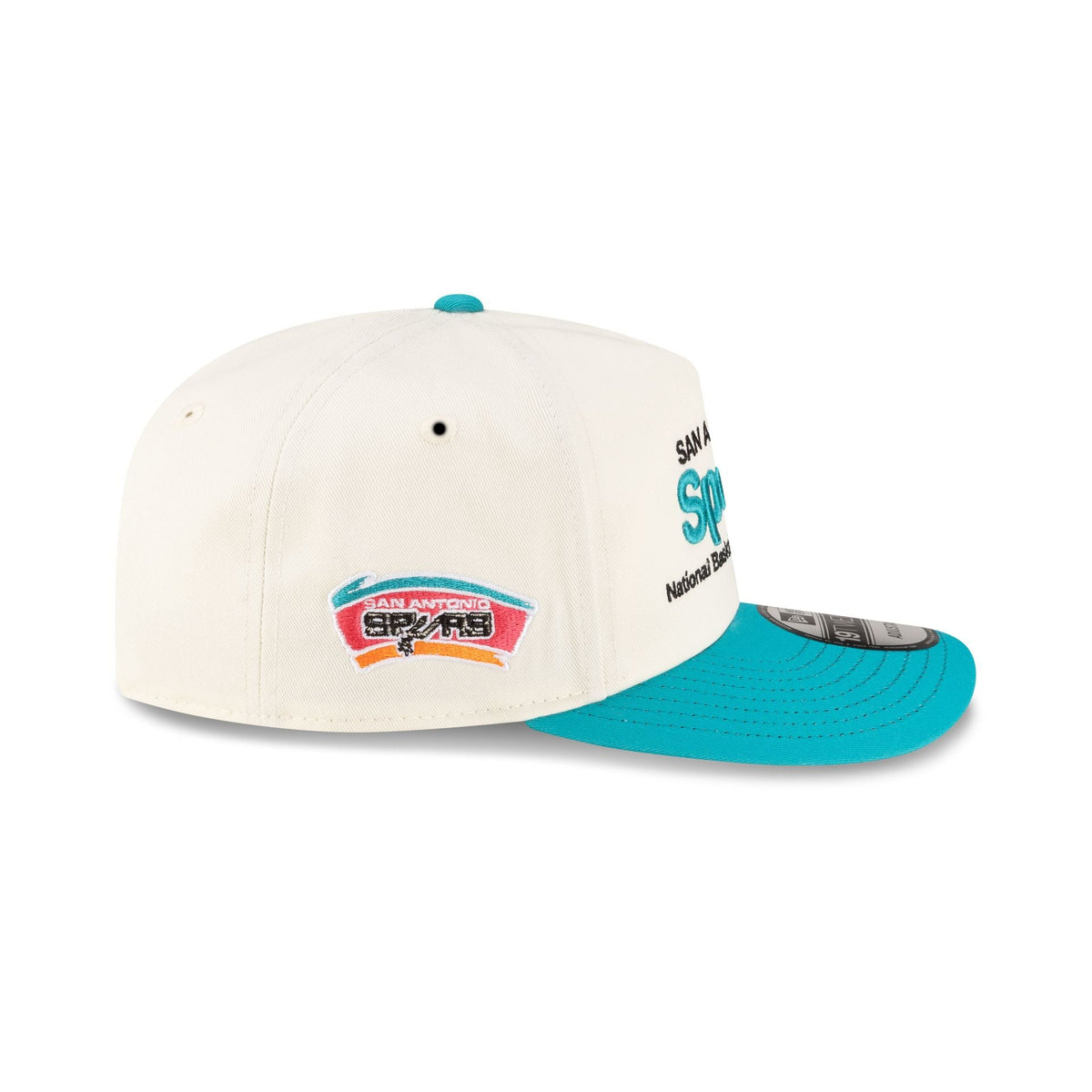 San Antonio Spurs 1989-2002 Hardwood Classics Sign Stack Chrome White 19TWENTY Adjustable Hat