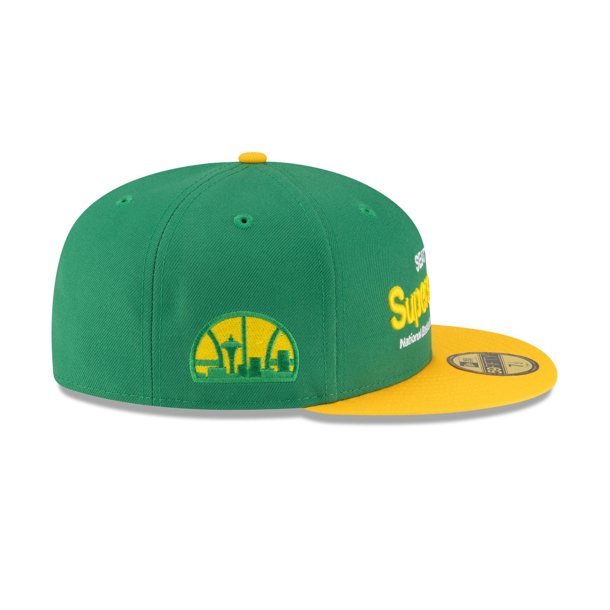 Seattle SuperSonics 1975-1995 Hardwood Classics Sign Stack 59FIFTY Fitted Hat
