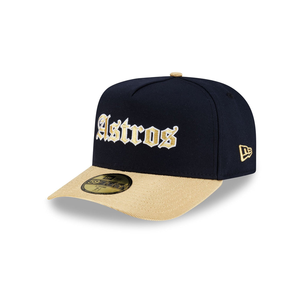 Just Caps Gothic Script Houston Astros 59FIFTY A-Frame Fitted Hat