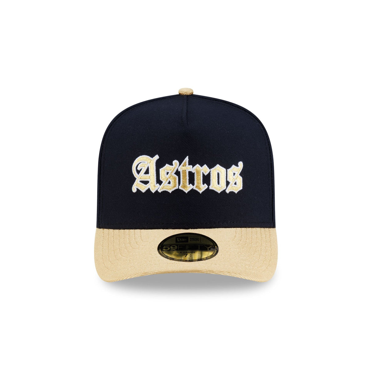 Just Caps Gothic Script Houston Astros 59FIFTY A-Frame Fitted Hat