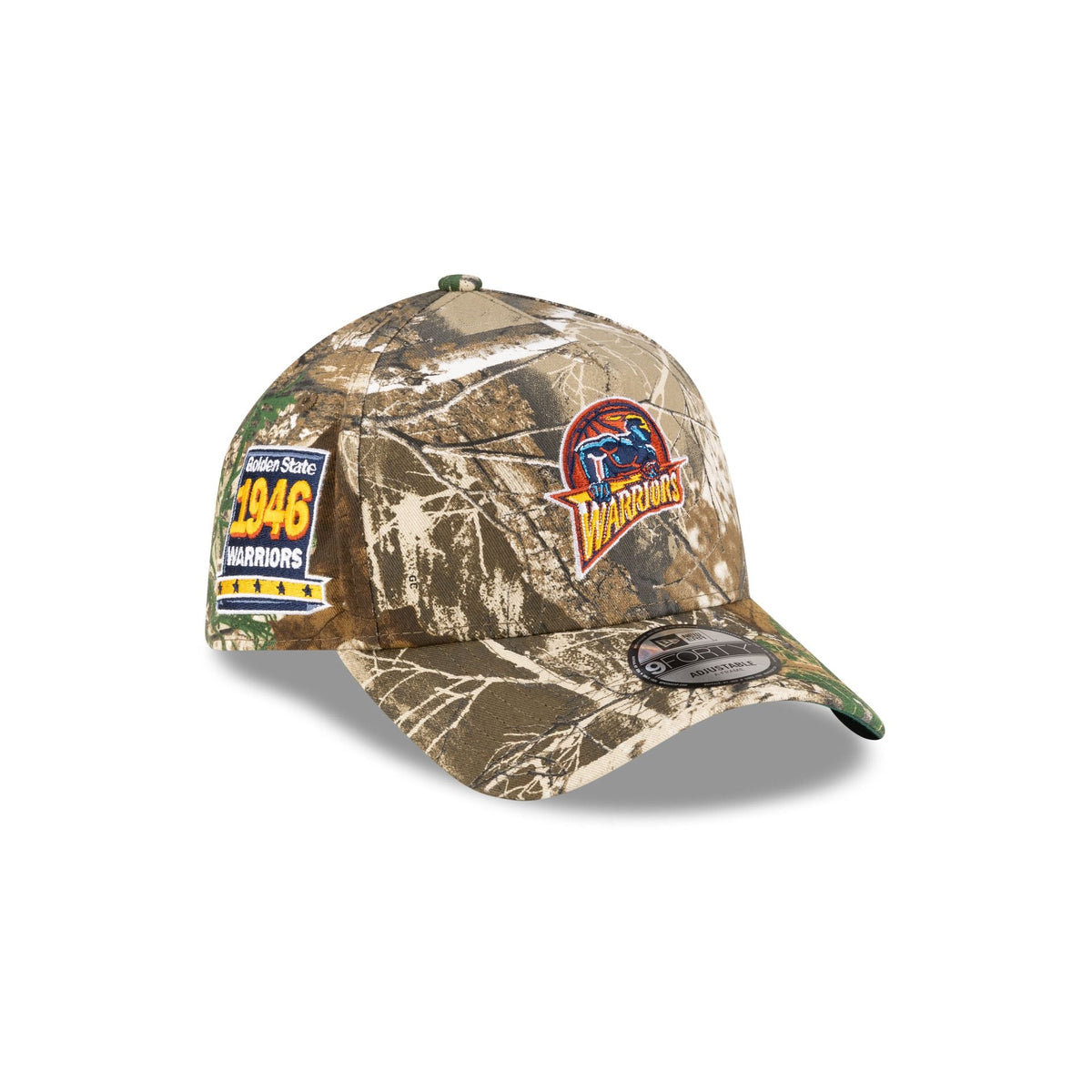 Golden State Warriors 1997-2010 Hardwood Classics Realtree 9FORTY A-Frame Snapback Hat