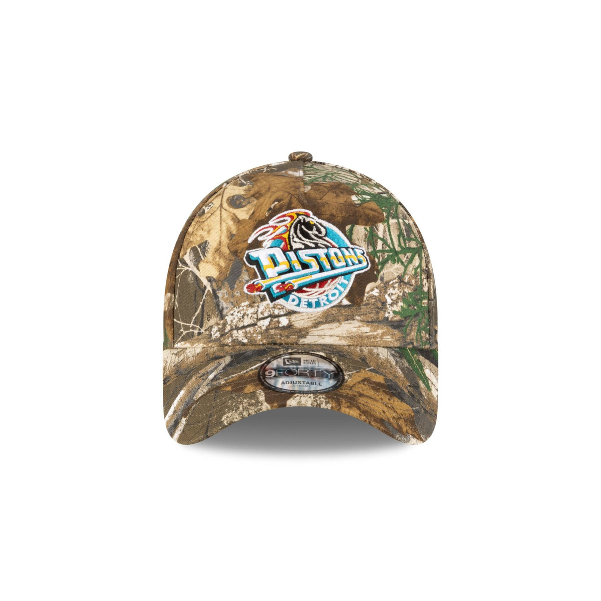 Detroit Pistons 1996-2001 Hardwood Classics Realtree 9FORTY A-Frame Snapback Hat