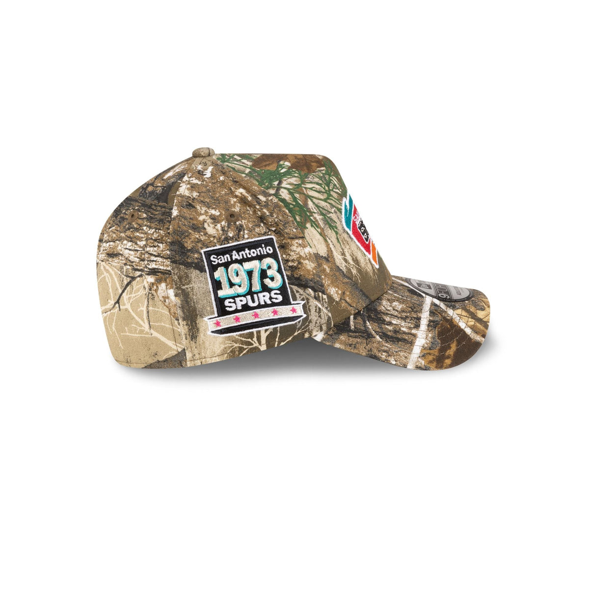 San Antonio Spurs 1989-2002 Hardwood Classics Realtree 9FORTY A-Frame Snapback Hat
