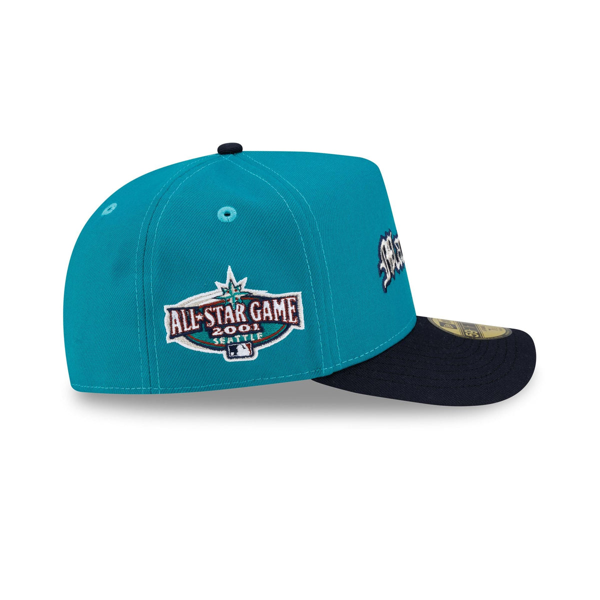 Just Caps Gothic Script Seattle Mariners 59FIFTY A-Frame Fitted Hat