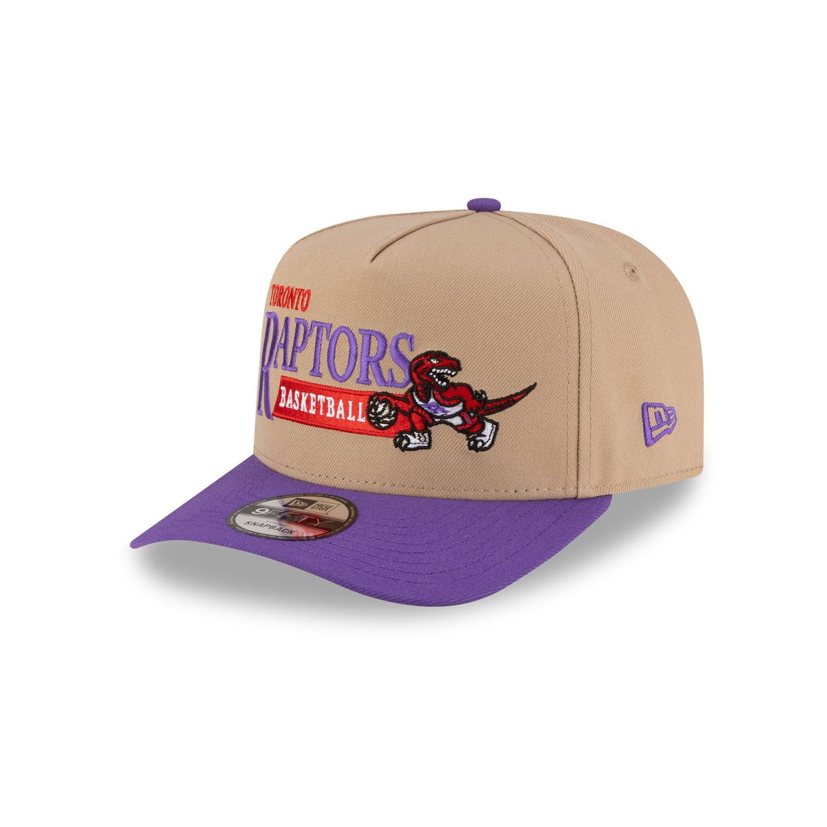 Toronto Raptors 1995-2008 Hardwood Classics Liner Camel 9FIFTY A-Frame Snapback Hat