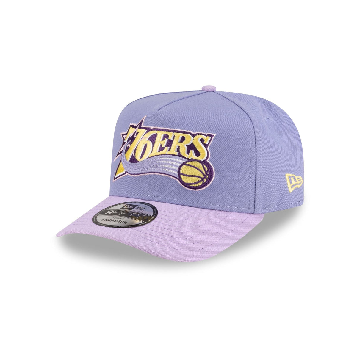 Philadelphia 76ers Hardwood Classics Lavender Purple 9FIFTY A-Frame Snapback Hat