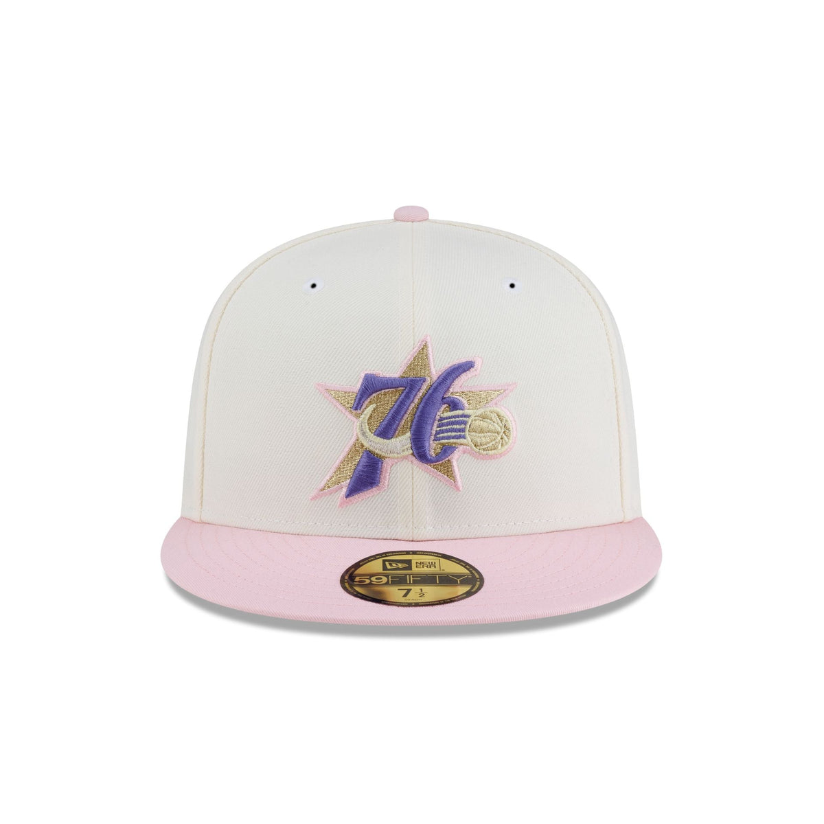 Just Caps Chrome Pink Philadelphia 76ers 59FIFTY Fitted Hat