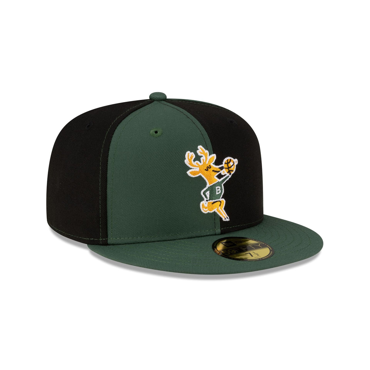 Milwaukee Bucks Hardwood Classics 80s Pinwheel 59FIFTY Fitted Hat