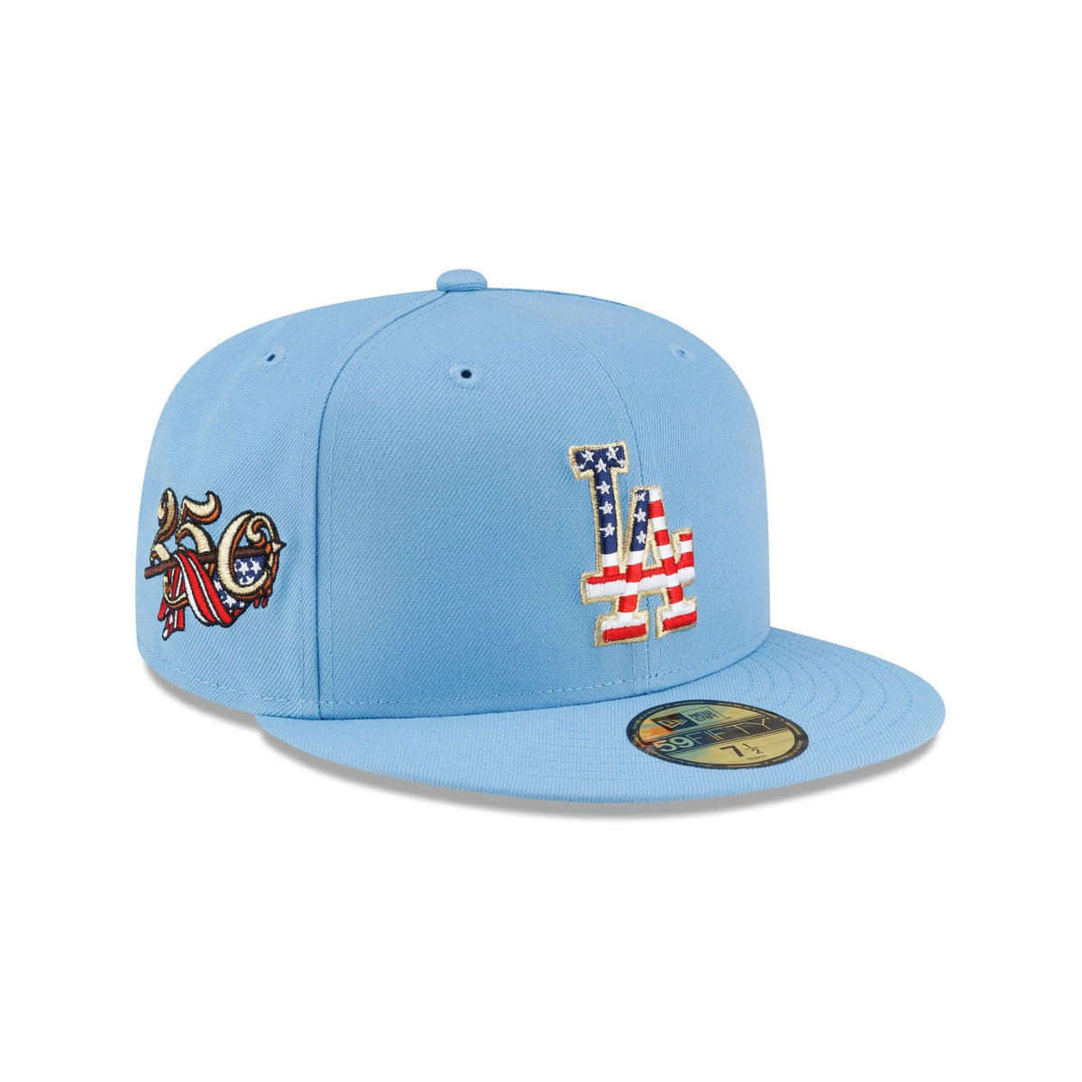 Los Angeles Dodgers Red. White & Blue 59FIFTY Fitted Hat