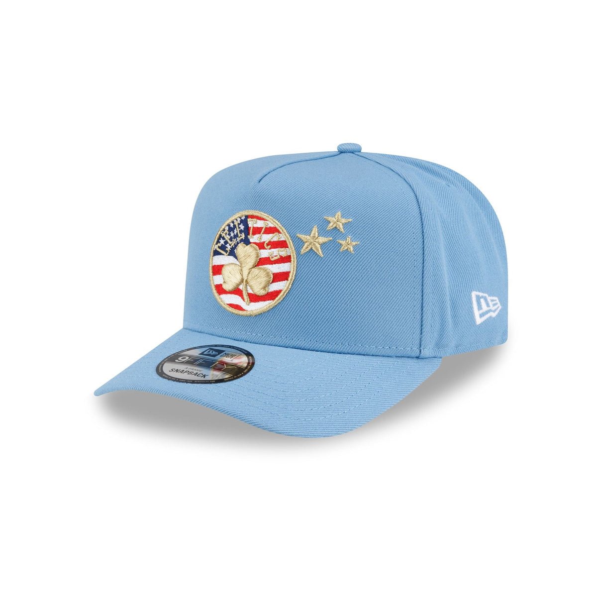 Boston Celtics Red. White & Blue 9FIFTY A-Frame Snapback Hat