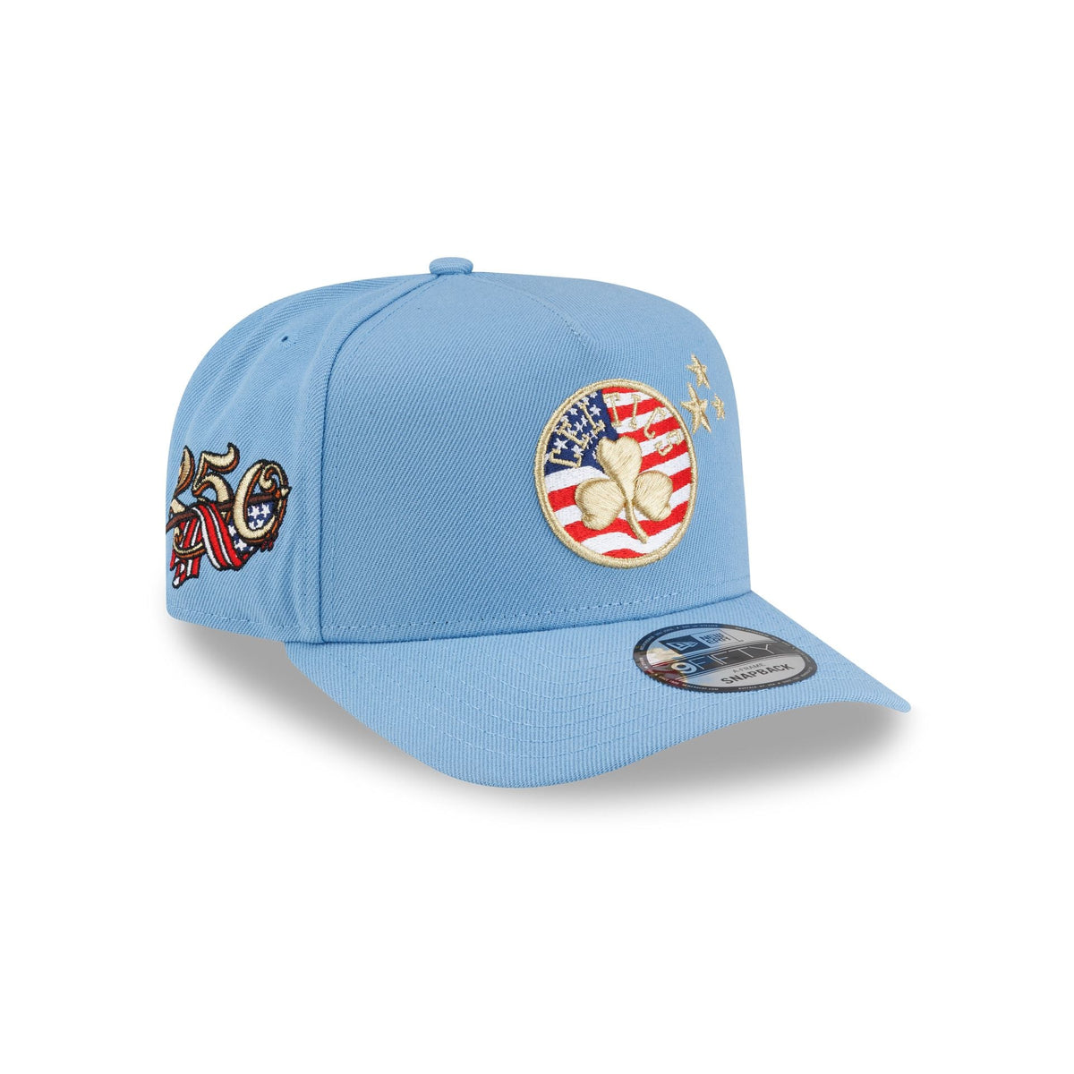 Boston Celtics Red. White & Blue 9FIFTY A-Frame Snapback Hat