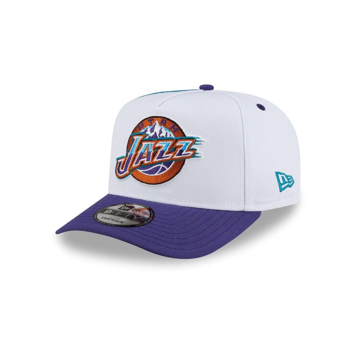 Utah Jazz Hardwood Classics 90s Panel 9FIFTY A-Frame Snapback Hat