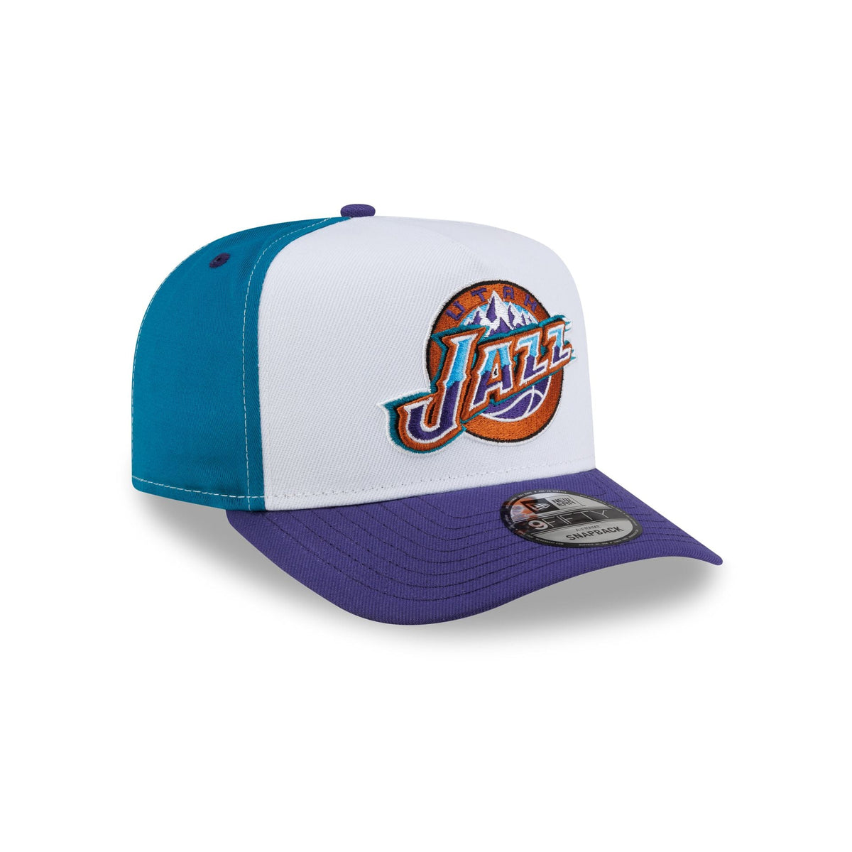 Utah Jazz Hardwood Classics 90s Panel 9FIFTY A-Frame Snapback Hat
