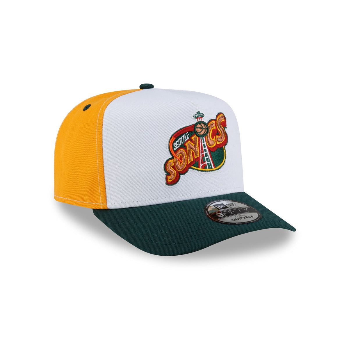Seattle Supersonics Hardwood Classics 90s Panel 9FIFTY A-Frame Snapback Hat