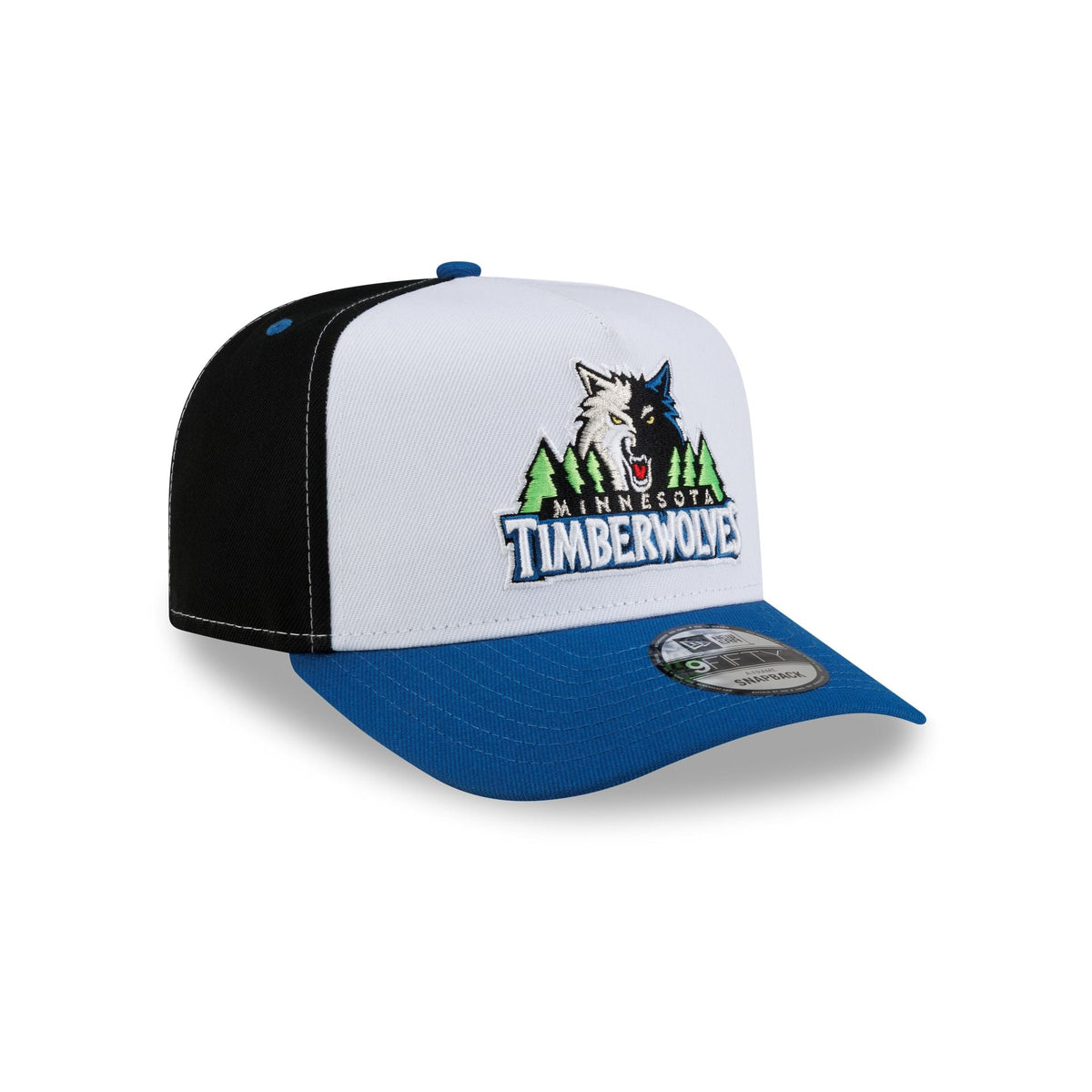 Minnesota Timberwolves Hardwood Classics 90s Panel 9FIFTY A-Frame Snapback Hat