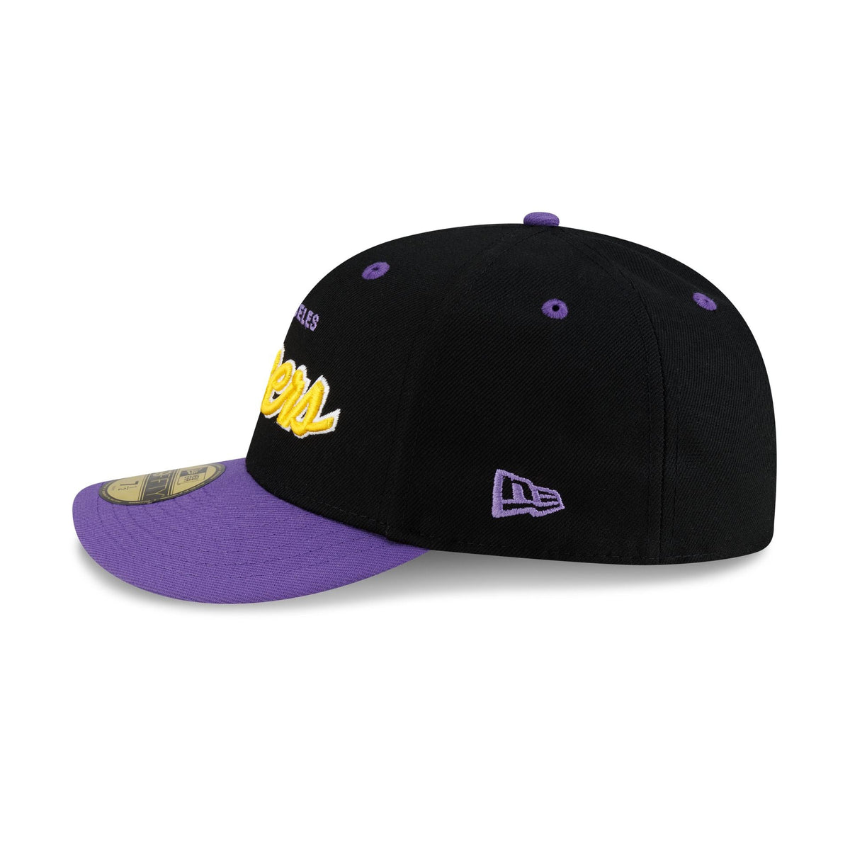 Los Angeles Lakers Hardwood Classics 90s Script 59FIFTY Fitted Hat