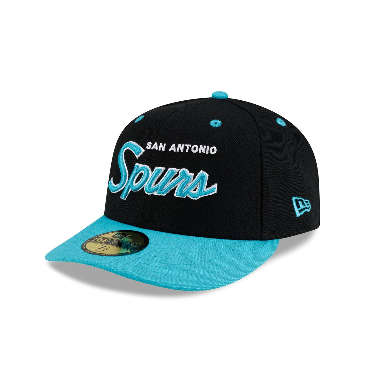 San Antonio Spurs Hardwood Classics 90s Script 59FIFTY Fitted Hat