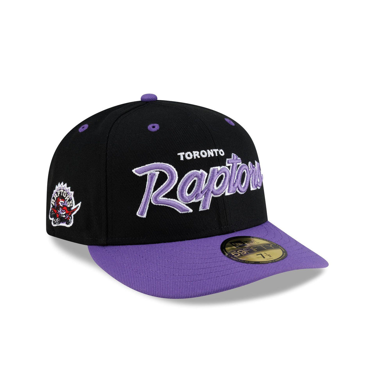 Toronto Raptors Hardwood Classics 90s Script 59FIFTY Fitted Hat