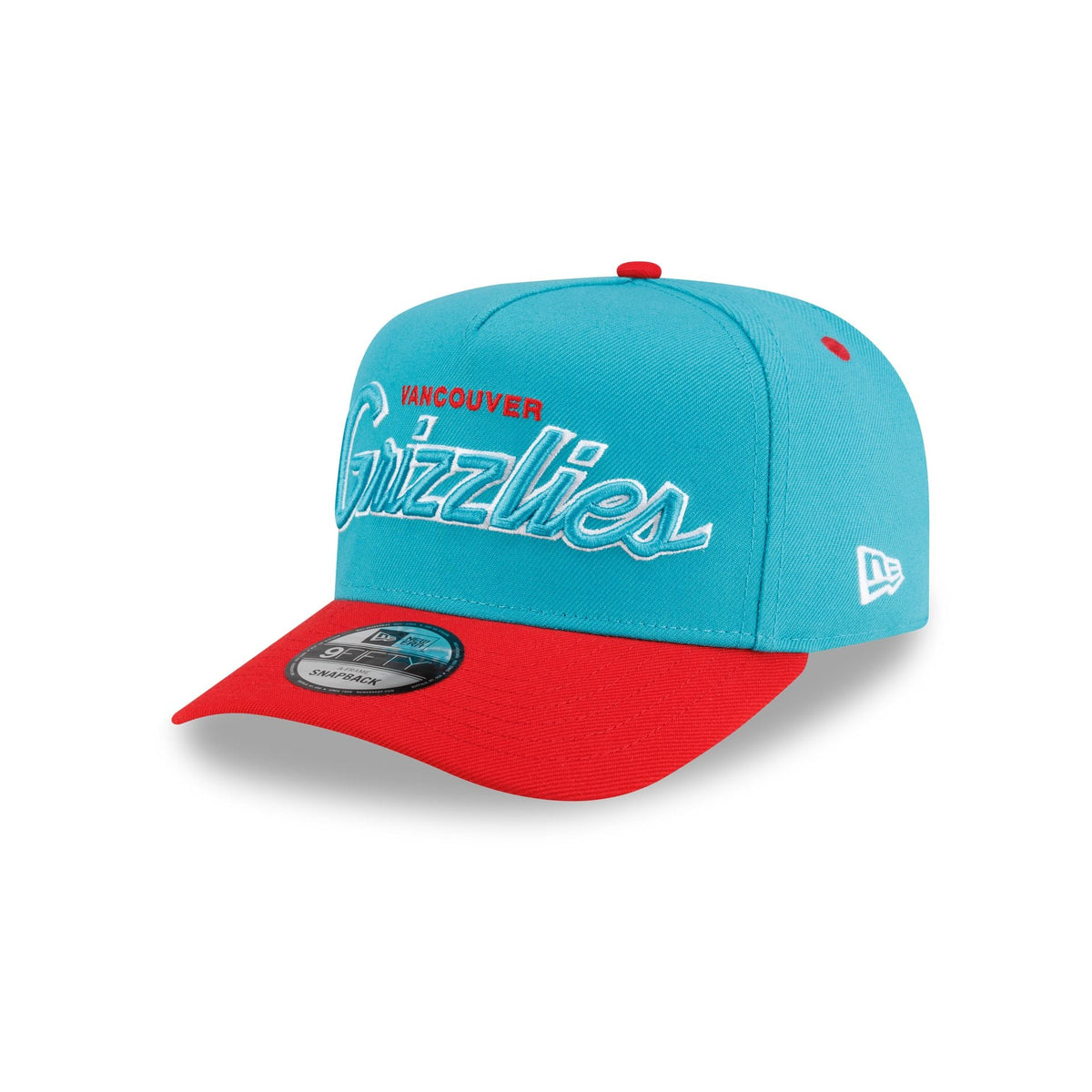 Vancouver Grizzlies Hardwood Classics 90s Script 9FIFTY A-Frame Snapback Hat