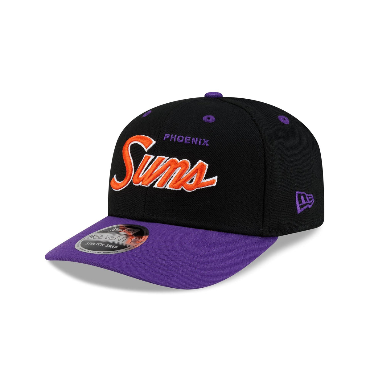 Phoenix Suns Hardwood Classics 90s Script 9SEVENTY Stretch-Snap Hat
