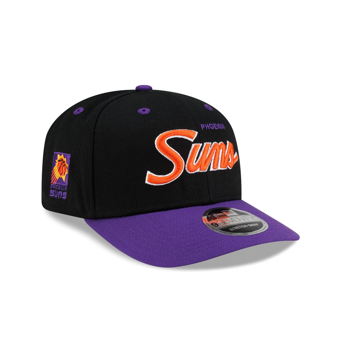 Phoenix Suns Hardwood Classics 90s Script 9SEVENTY Stretch-Snap Hat