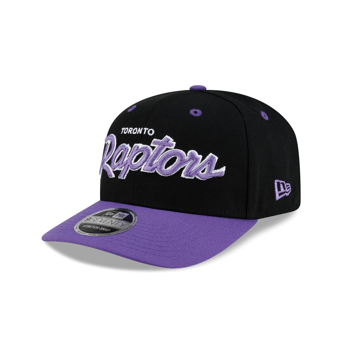 Toronto Raptors Hardwood Classics 90s Script 9SEVENTY Stretch-Snap Hat