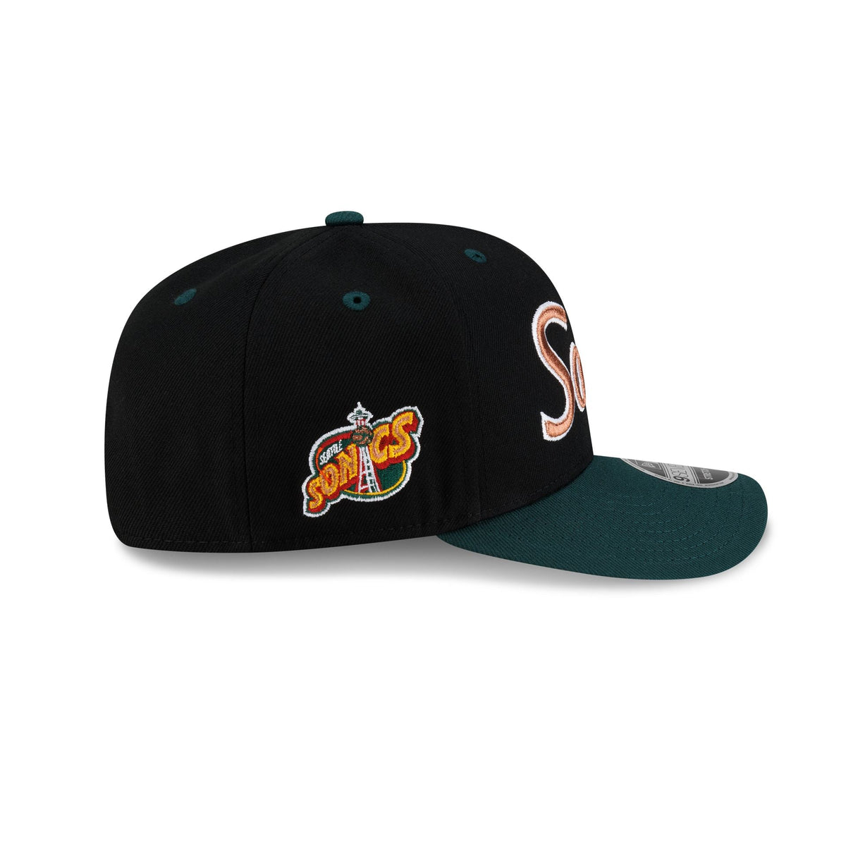 Seattle Supersonics Hardwood Classics 90s Script 9SEVENTY Stretch-Snap Hat