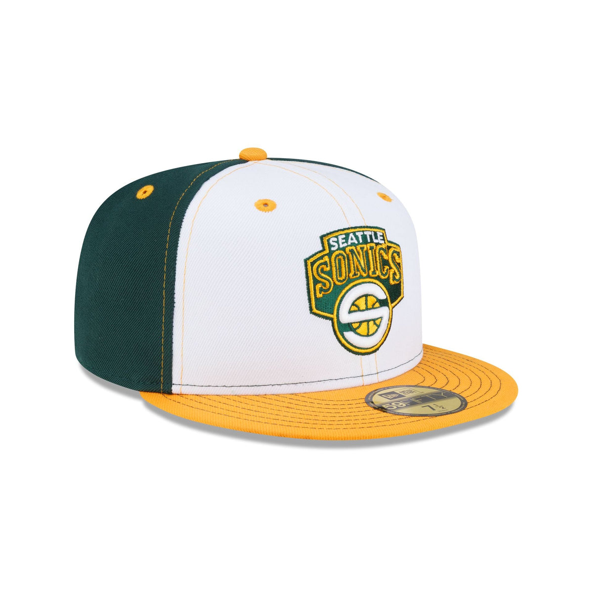 Seattle SuperSonics Hardwood Classics 2000s White Stitch 59FIFTY Fitted Hat