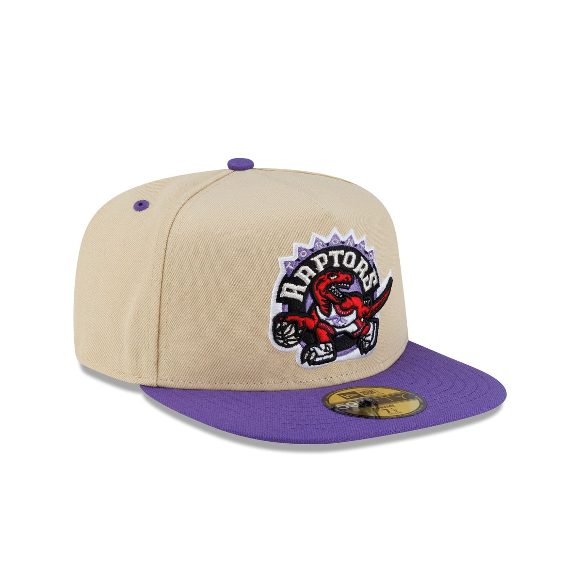 Toronto Raptors Hardwood Classics 2000s Gold 59FIFTY A-Frame Fitted Hat