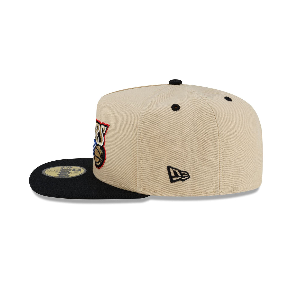 Philadelphia 76ers Hardwood Classics 2000s Gold 59FIFTY A-Frame Fitted Hat