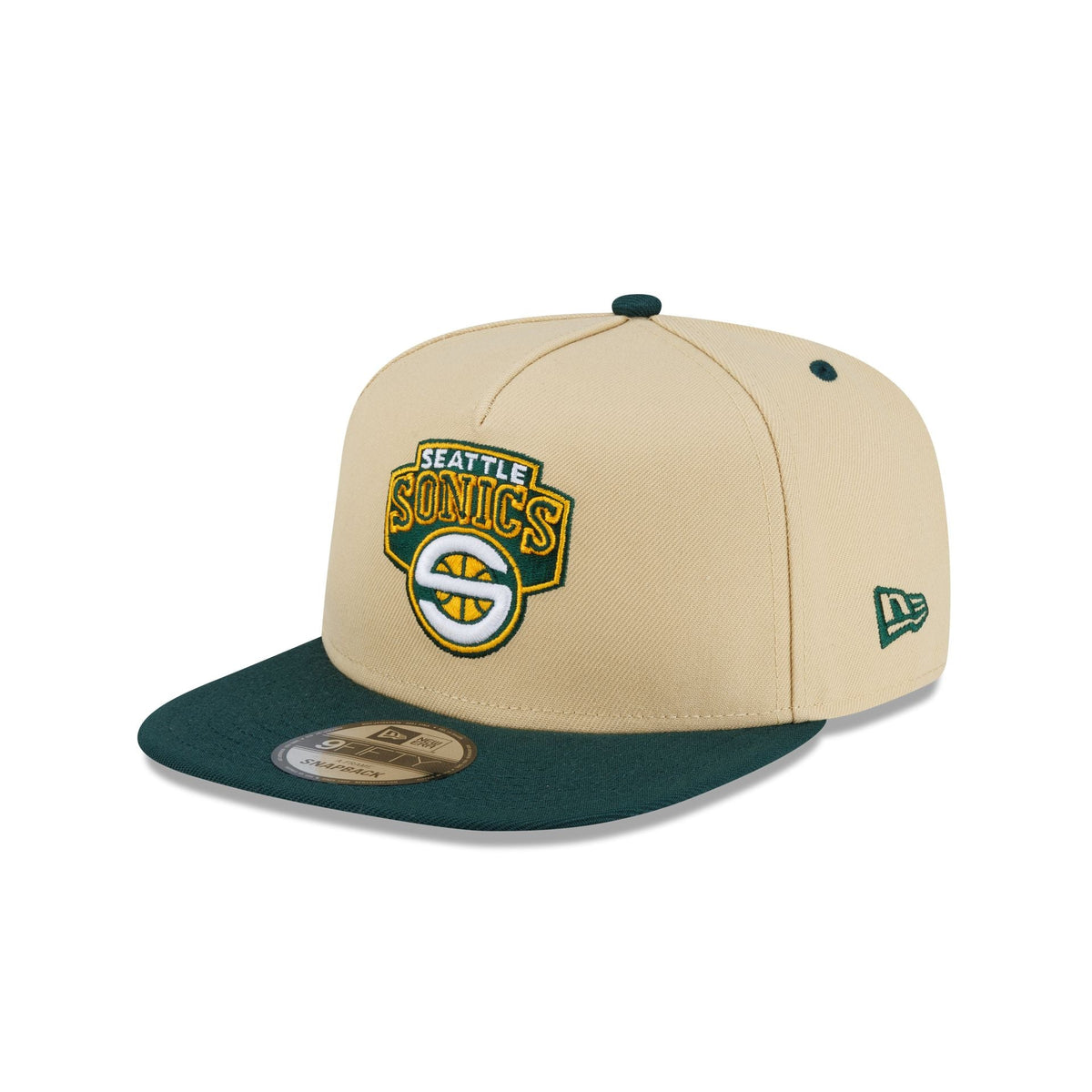 Seattle SuperSonics Hardwood Classics 2000s Gold 9FIFTY A-Frame Snapback Hat