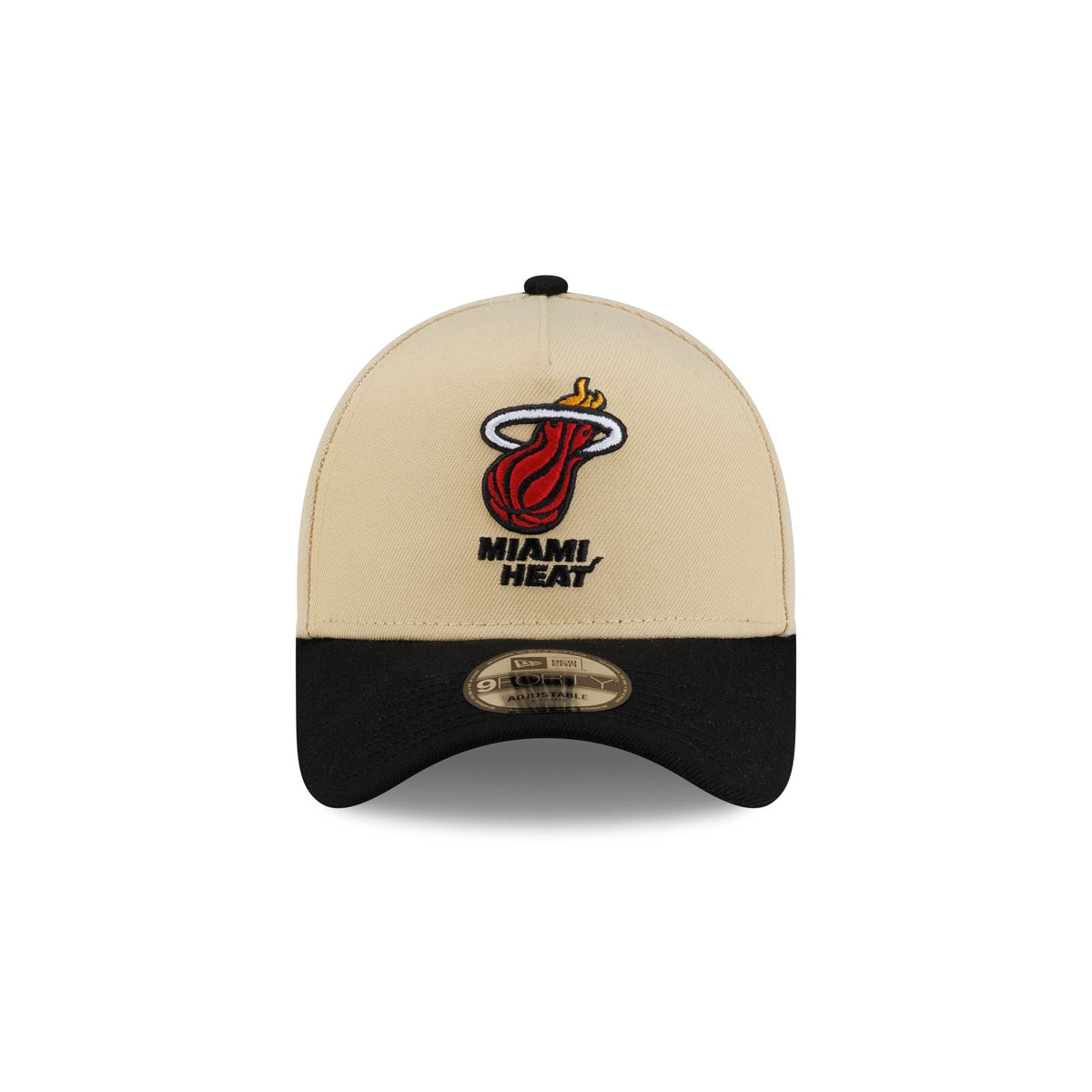 Miami Heat Hardwood Classics 2000s Gold 9FORTY A-Frame Snapback Hat