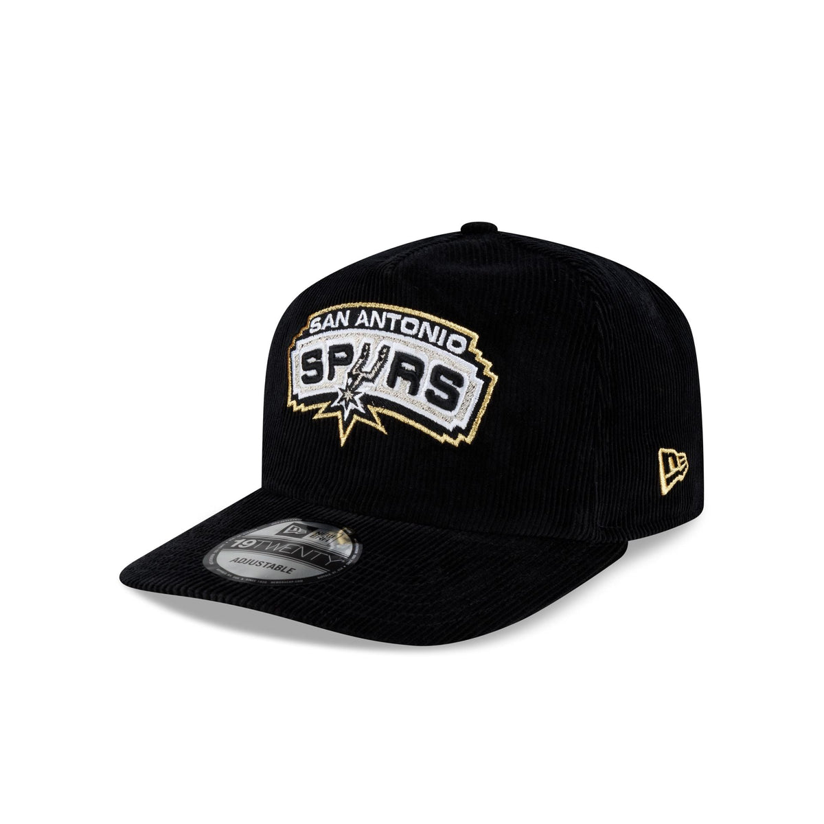 San Antonio Spurs 2003 Finals Black & Gold Corduroy 19TWENTY Adjustable Hat